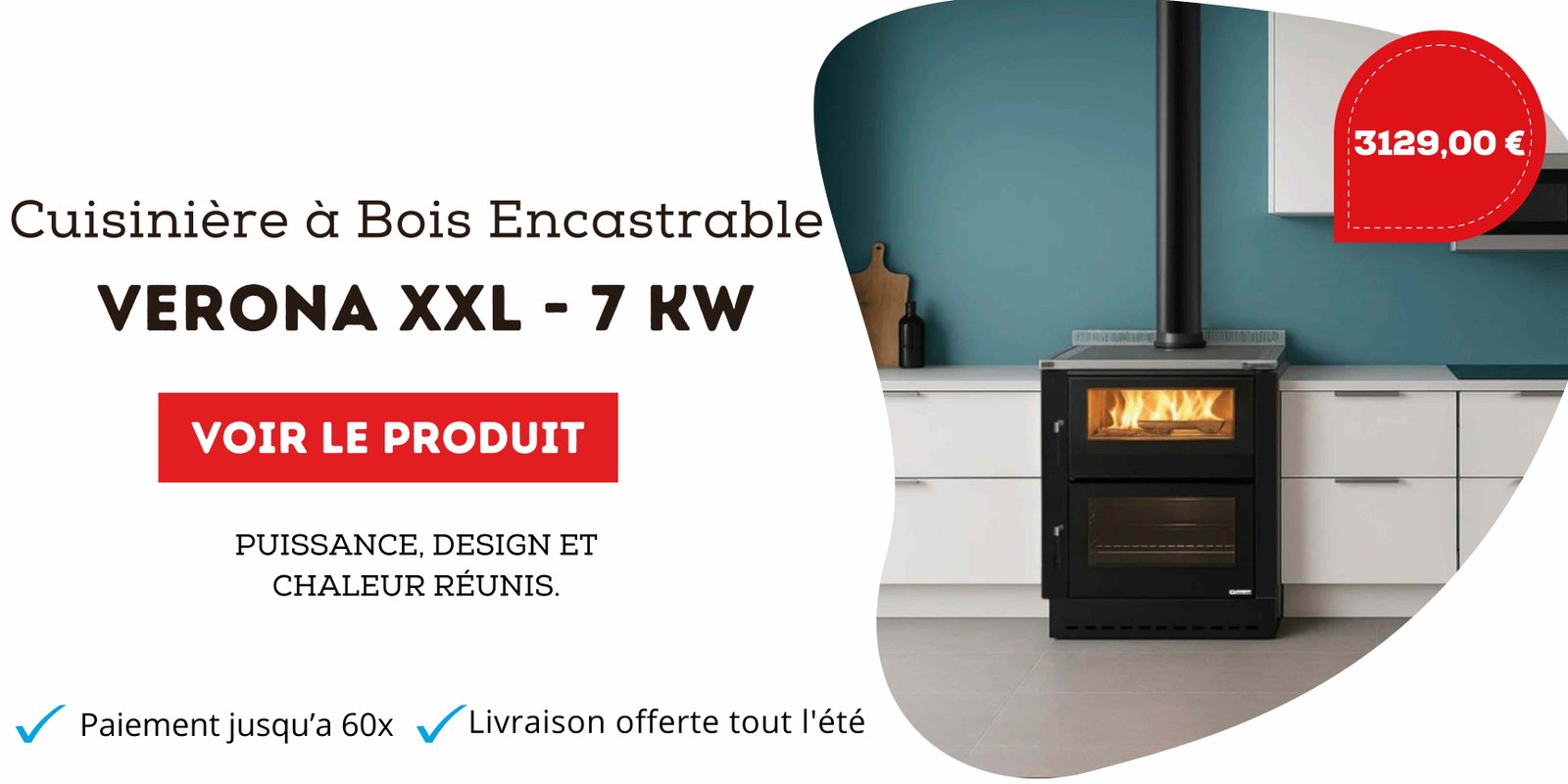 cuisniere a bois encastrable 7 kw verona xxl buche 50 cm